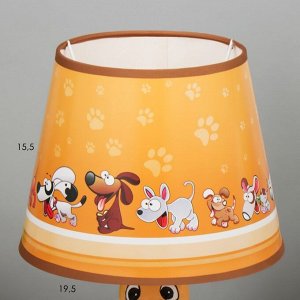Настольная лампа "Бобик" E14 15Вт оранжевый 18х18х32 см