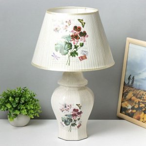 Лампа настольная керамика "Букет полевых цветов" Е27 220В 47х30х30 см RISALUX