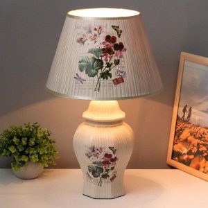 Лампа настольная керамика "Букет полевых цветов" Е27 220В 47х30х30 см RISALUX