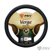 Оплётка на руль  PSV VERGE Fiber (Черный/Отстрочка синяя) M