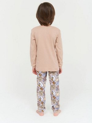 Пижама детская с брюками длинный рукав с принтом МЕДОК