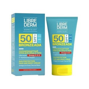 Либридерм бронзиада крем солнцезащитный spf50 омега 3-6-9 термальная вода 150мл
