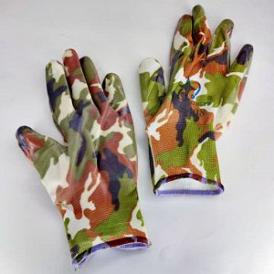 Перчатки прорезиненные цветные с  заливкой средней плотности