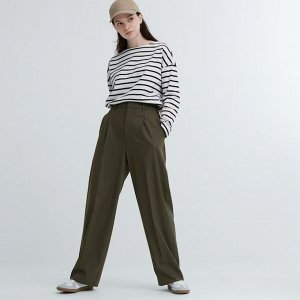 UNIQLO — широкие брюки с вытачками длина 69-71 см - 32 BEIGE ПРОДАМ ИЛИ ОБМЕНЯЮ