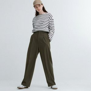 UNIQLO - широкие брюки с вытачками длина 69-71 см - 05 GRAY