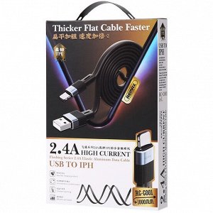Кабель Remax Cable RC-C001 A-L, USB to Lightning (iPhone), 2.4A