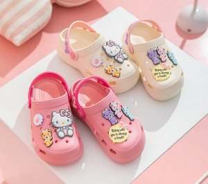 Тапочки- кроксы с кошечкой Китти Hello Kitty
