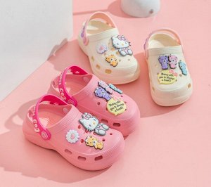 Тапочки- кроксы с кошечкой Китти Hello Kitty