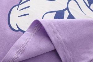 Фиолетовая футболка с Микки-Маусом