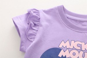 Фиолетовая футболка с Микки-Маусом