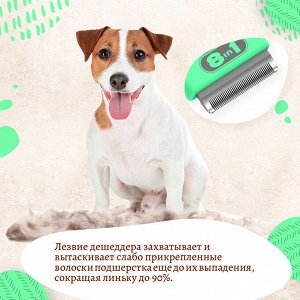 Дешеддер 8in1 Perfect Coat для собак мелких пород, размер S