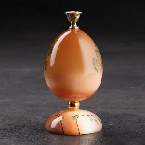 Сувенир " Яйцо с церковным подсвечником", селенит