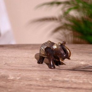 Сувенир "Слон" 10х7 см, бронза