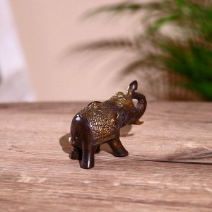 Сувенир "Слон" 10х7 см, бронза