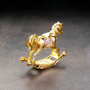 Сувенир "Лошадка",7,5х8х2,5 см, с кристаллом