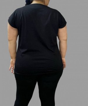 Трикотажная женская футболка, большие размеры. хб