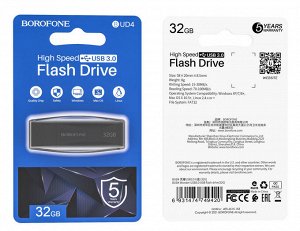 USB Флеш-накопитель BOROFONE Flash Drive BUD4 32GB USB 3.0 Флешка