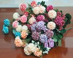 Искусственная ветка хризантемы (на ветке 7 цветков) Цвет: НА ВЫБОР