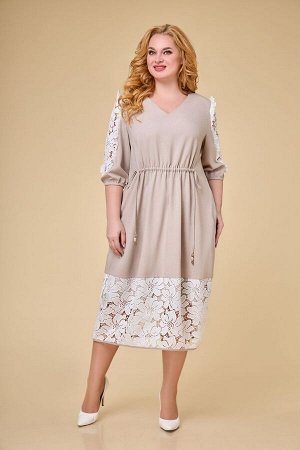 Платье / Svetlana-Style 1624 бежевый-белый