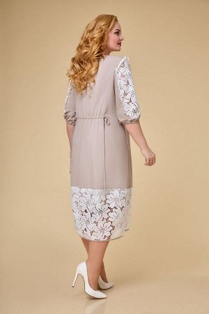 Платье / Svetlana-Style 1624 бежевый-белый