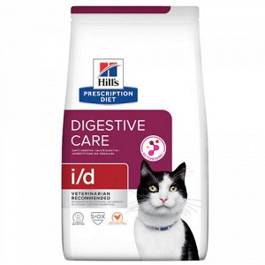 Hill's Prescription Diet i/d Digestive Care Сухой диетический корм для кошек при расстройствах пищеварения с курицей 1,5кг