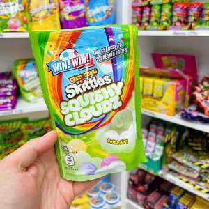 Skittles Squishy Cloud Pouch Sour 94g - Скитлс мармелад облачные конфеты. Кислые