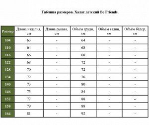 Халат для девочки, цвет розовый, рост