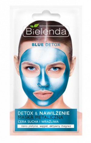 BLUE DETOX Очищающая металлическая маска для сухой и чувствительной кожи 8г (*18)