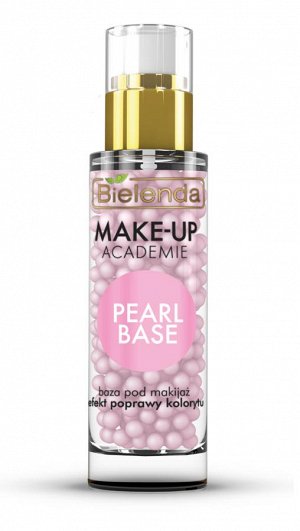 BIELENDA MAKE-UP ACADEMIE PEARL BASE - розовая база под макияж 30г (*12)