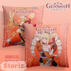 Подушка декоративная "Genshin Impact" Ёимия, 40x40см (1 серия)