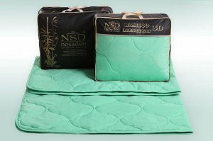 Одеяло "Бамбук 3Д" микрофибра 3Д 300г/м2 чемодан с наполнителем "силиконизированное волокно"