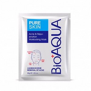 Bioaqua маска д/лица тканев. 30 гр. увлажн. anti acne д/в тип.кожи саше 1шт