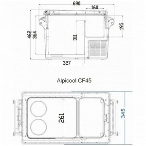 Холодильник автомобильный Alpicool / 45 л