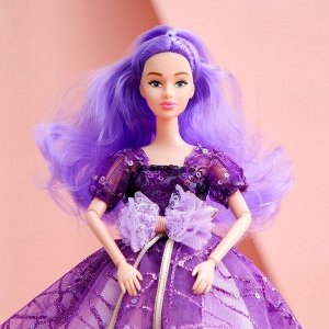Кукла-модель «Нежные мечты» с аксессуарами, фиолетовые волосы