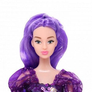 Кукла-модель шарнирная «Нежные мечты» с аксессуарами, фиолетовые волосы
