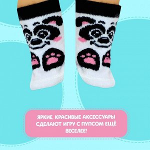 Одежда для кукол «Панда», повязка и носочки