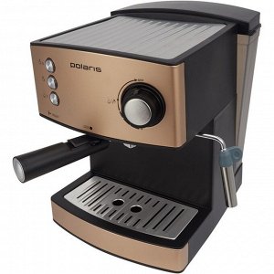 Кофеварка Polaris PCM 1527E, рожковая, 850 Вт, капучинатор, чёрная