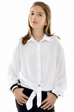 Рубашка оверсайз с длинным рукавом для девочки