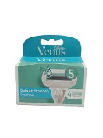 Gillette Venus Deluxe smooth sensitive, сменные кассеты, 4шт