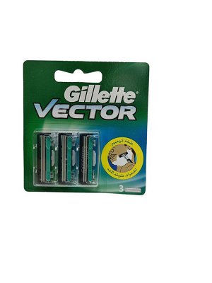 Сменные кассеты Slalom green / Vector c прочисткой и смазывающей полоской PushClean, 3шт