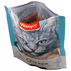 Wanpy Cat Лакомство для кошек «сердечки» из курицы с треской 80 г