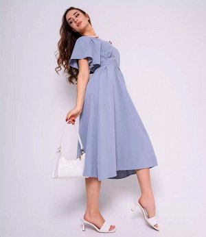 Платье #КТ2679, серо-голубой