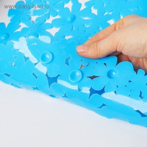 SPA-коврик для ванны на присосках Доляна «Цветочки», 38?66 см, цвет МИКС