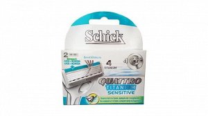 Wilkinson Sword кассеты Quattro Titanium Sensitive, 2шт