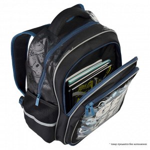 Рюкзак школьный, Феникс+, 29х38.5х13.5 см, полиэстер, высокая печать, шелкография, 2 отделение (-я)