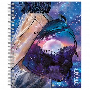 Тетрадь Copybook, 165х200 мм, 80 л, вн.блок - клетка, печать по фольге, выборочный ТВИН УФ-лак, гребень по длинной стороне