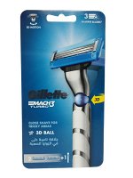 Gillette Станок бритвенный Mach3 Turbo технология FLEXBALL 3D Motion с 2 сменными кассетами, без подставки