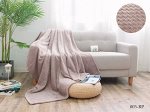 Плед велсофт &quot;Fine Line&quot; 180х200 Royal Plush 180/003-RP- сухая роза