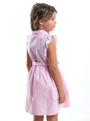 Mini Maxi Платье в клетку (98-122см) UD 4563-1(2) розовая клетка