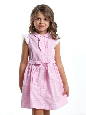 Mini Maxi Платье в клетку (98-122см) UD 4563-1(2) розовая клетка